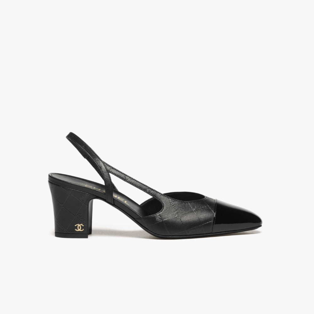 Chanel Black Slingbacks Pumps