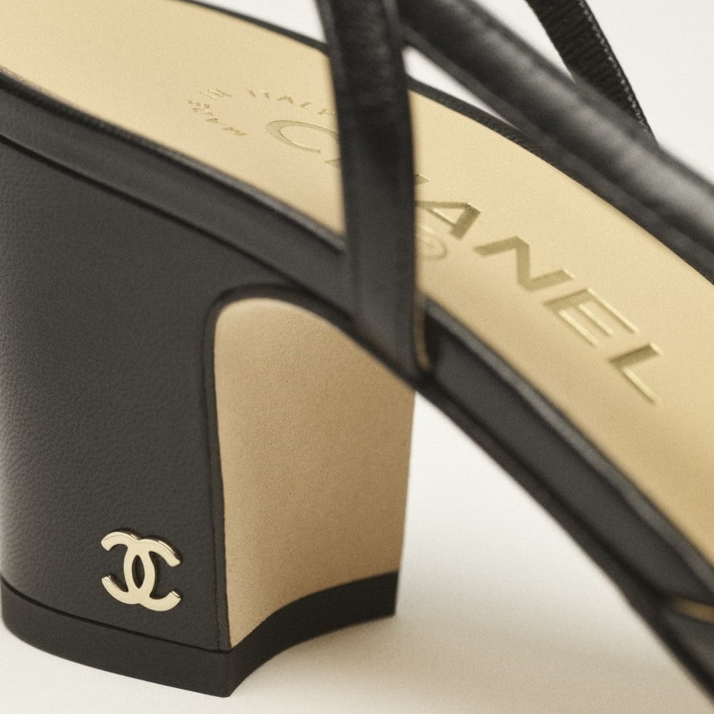 Chanel Black Slingbacks