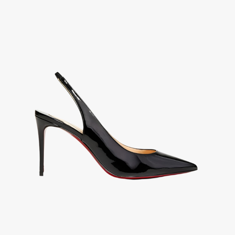 Christian Louboutin Kate Sling Red Sole Black Pumps