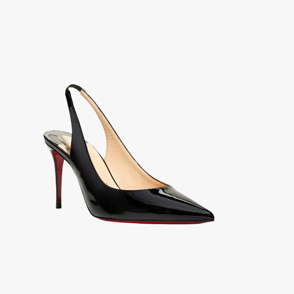 Christian Louboutin Kate Sling Red Sole Black Pumps