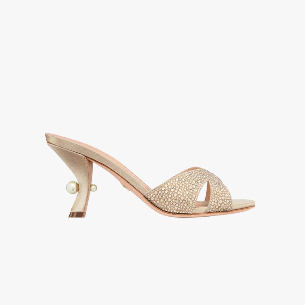 Dior Tribales Heeled Slide Beige