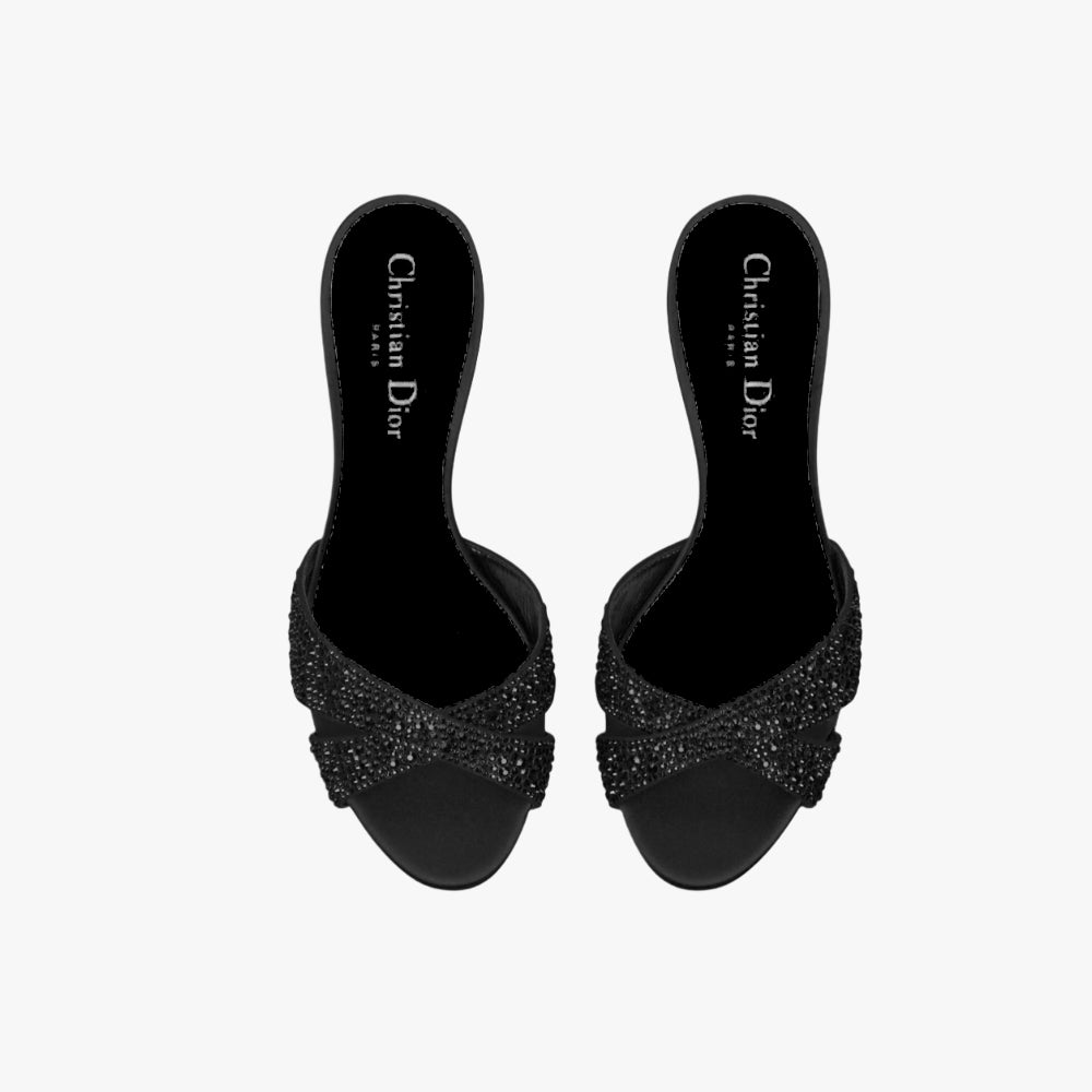 Dior Tribales Heeled Slide Black