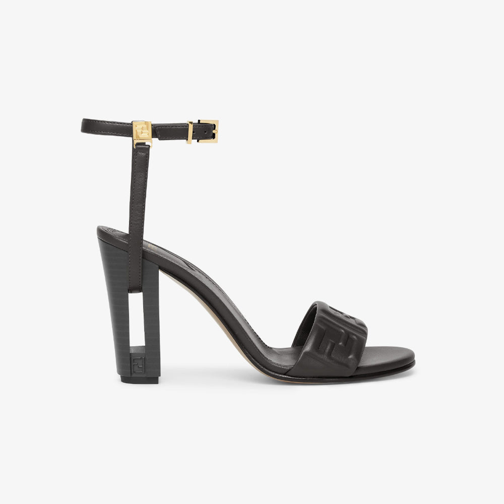 Fendi Delfina Black High Heeled Sandals