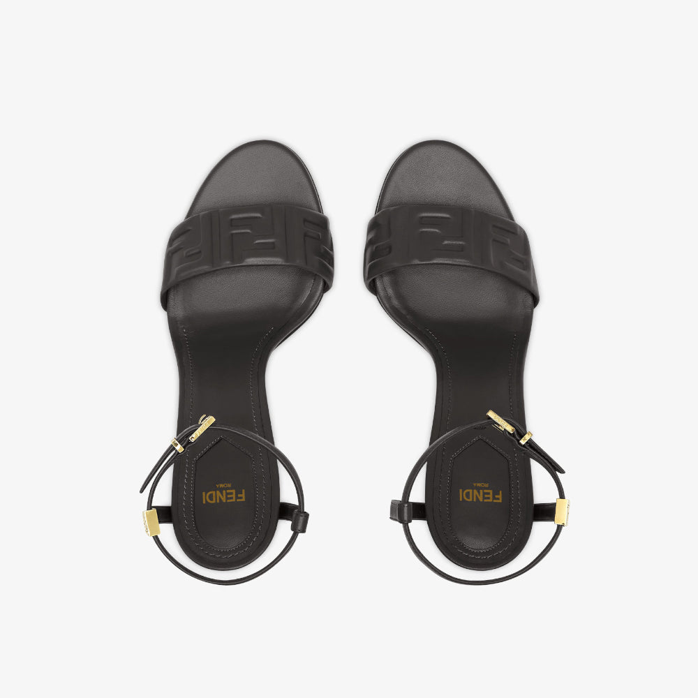 Fendi Delfina Black High Heeled Sandals