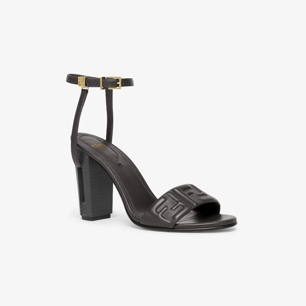 Fendi Delfina Black High Heeled Sandals