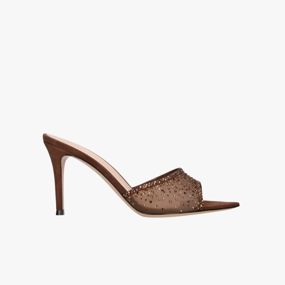 Gianvito Rossi Rania Mule 85 Brown