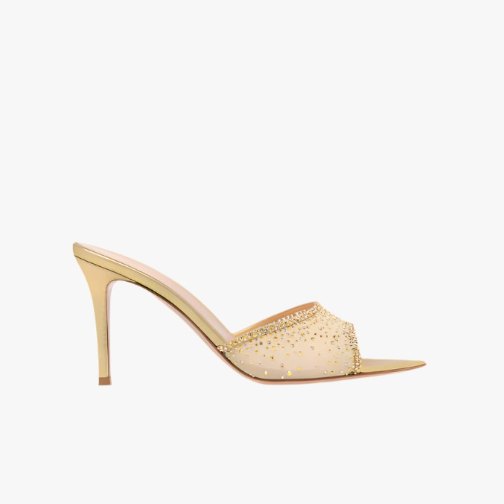 Gianvito Rossi Rania Mule 85 Gold