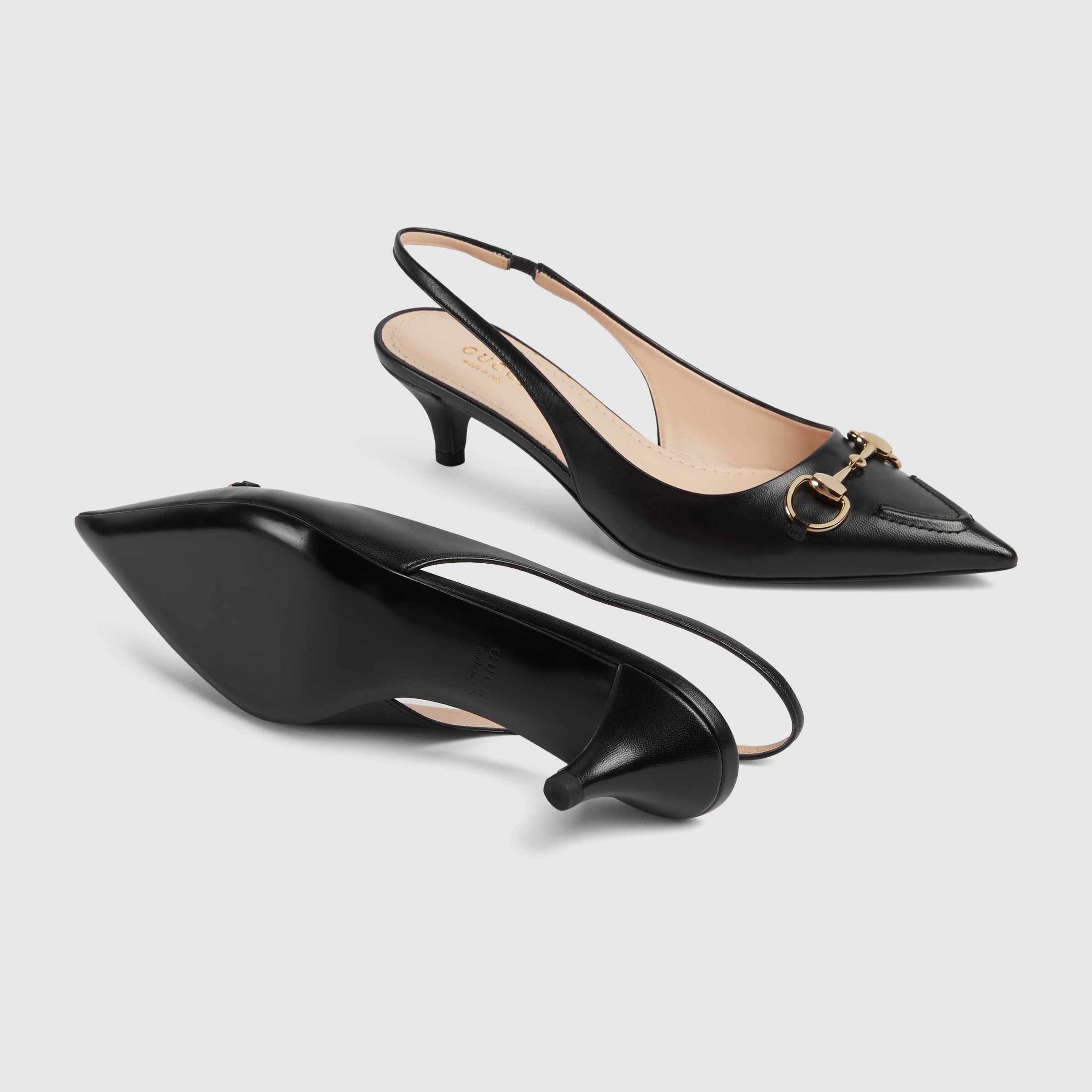 Gucci Horsebit Slingback Pump Black