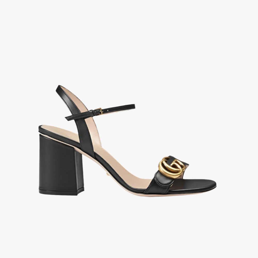 Gucci Marmont GG Block Heel Sandals