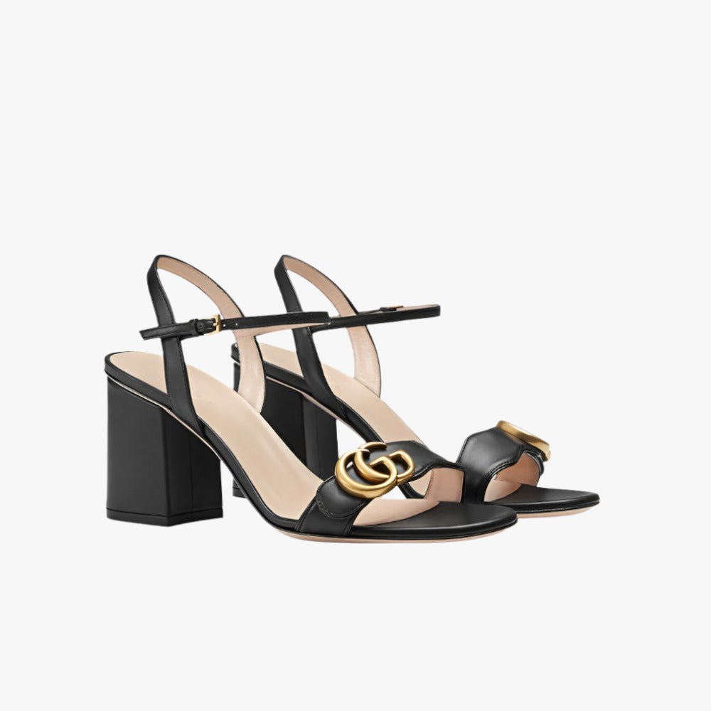 Gucci Marmont GG Block Heel Sandals