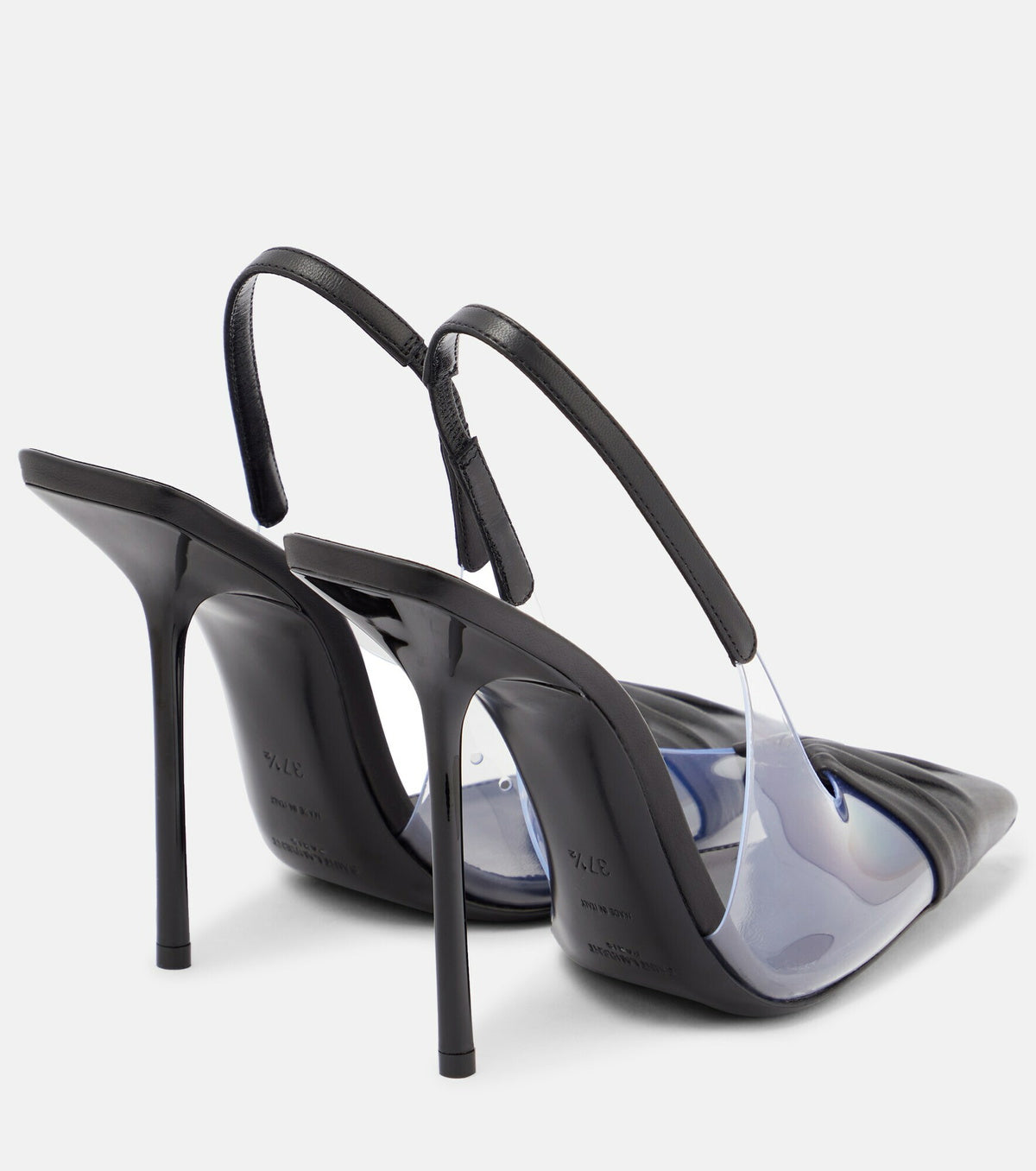 Saint Laurent Black Chica Slingback Pointed Toe Pumps