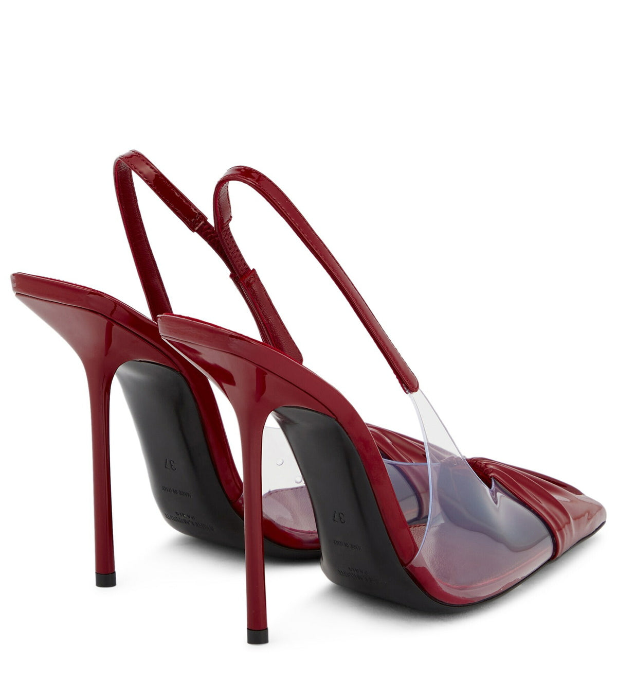 Saint Laurent Red Chica Slingback Pointed Toe Pumps