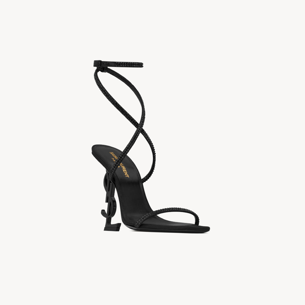 Saint Laurent Opyum Black Heeled Sandals