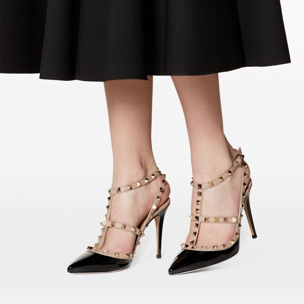 Valentino Rockstud Caged Black Pump