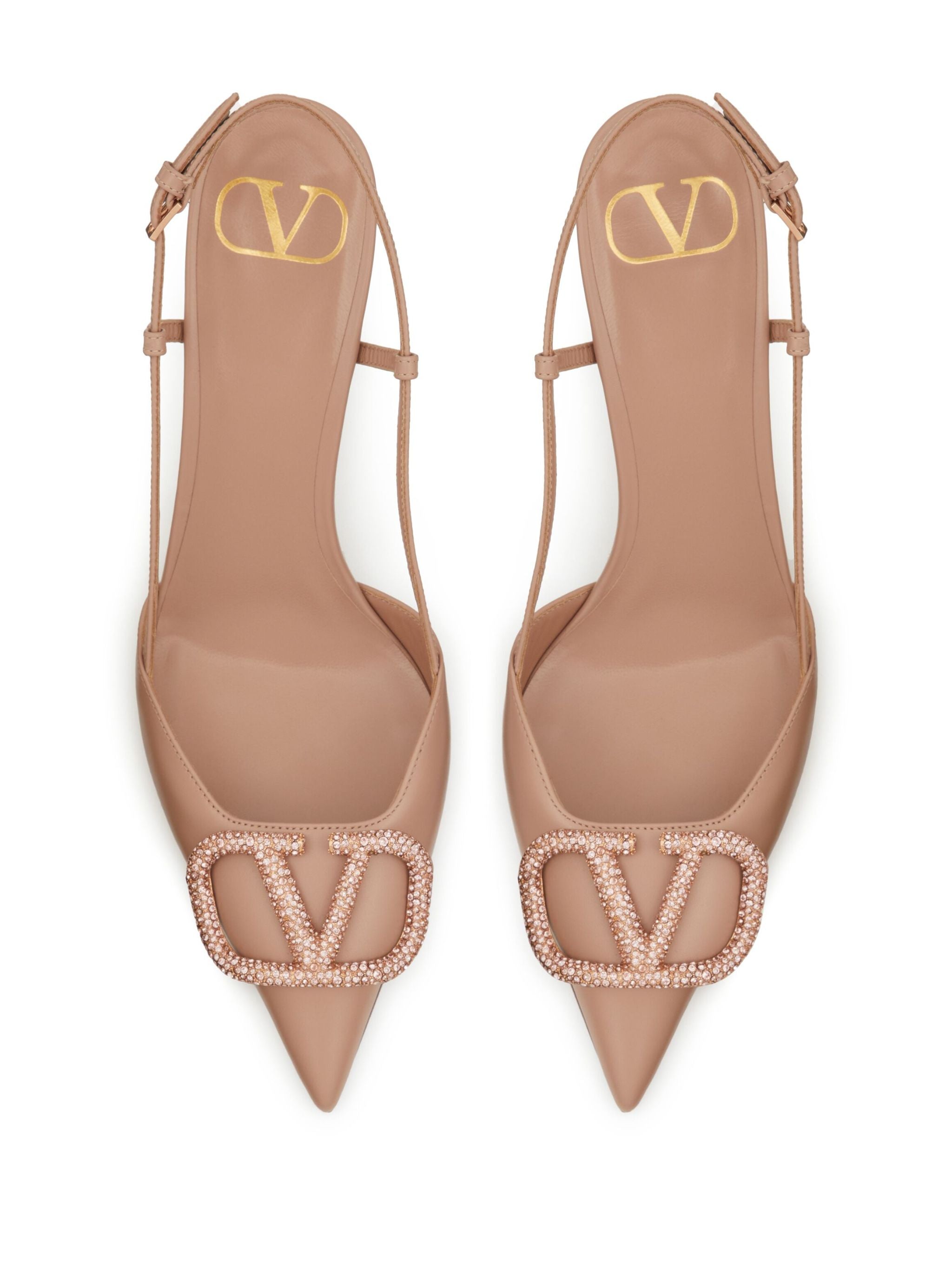 Valentino Garavani VLogo Signature Slingback pumps Beige