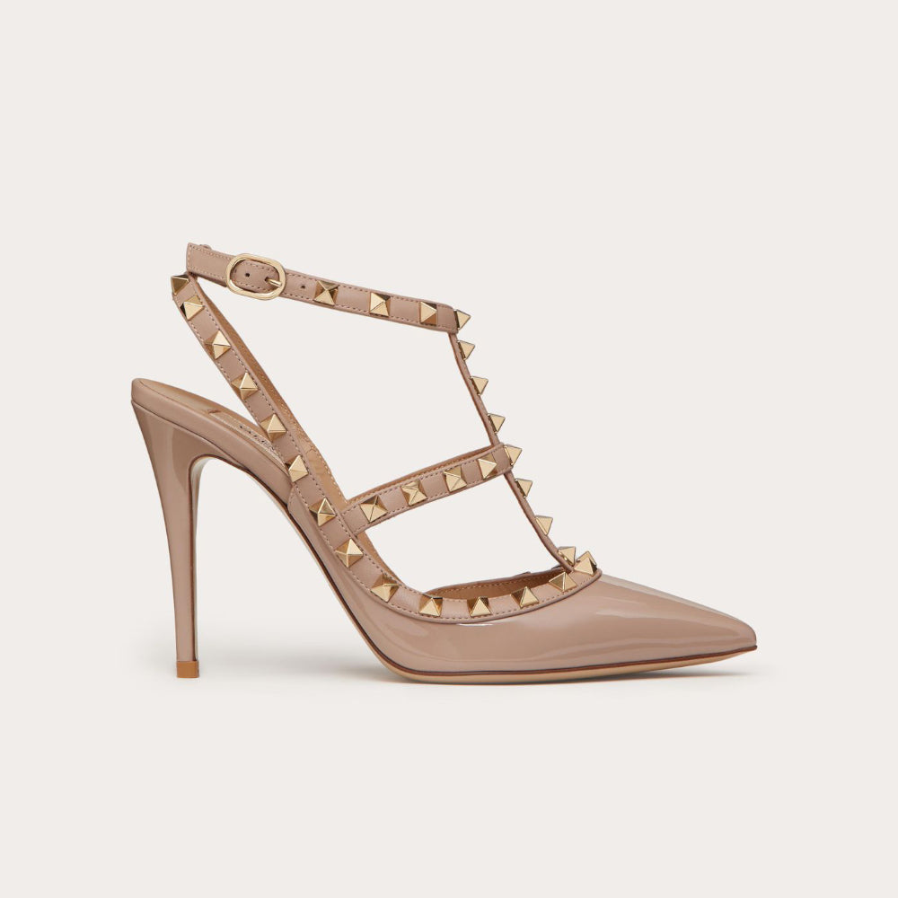 Valentino Rockstud Caged Beige Pump