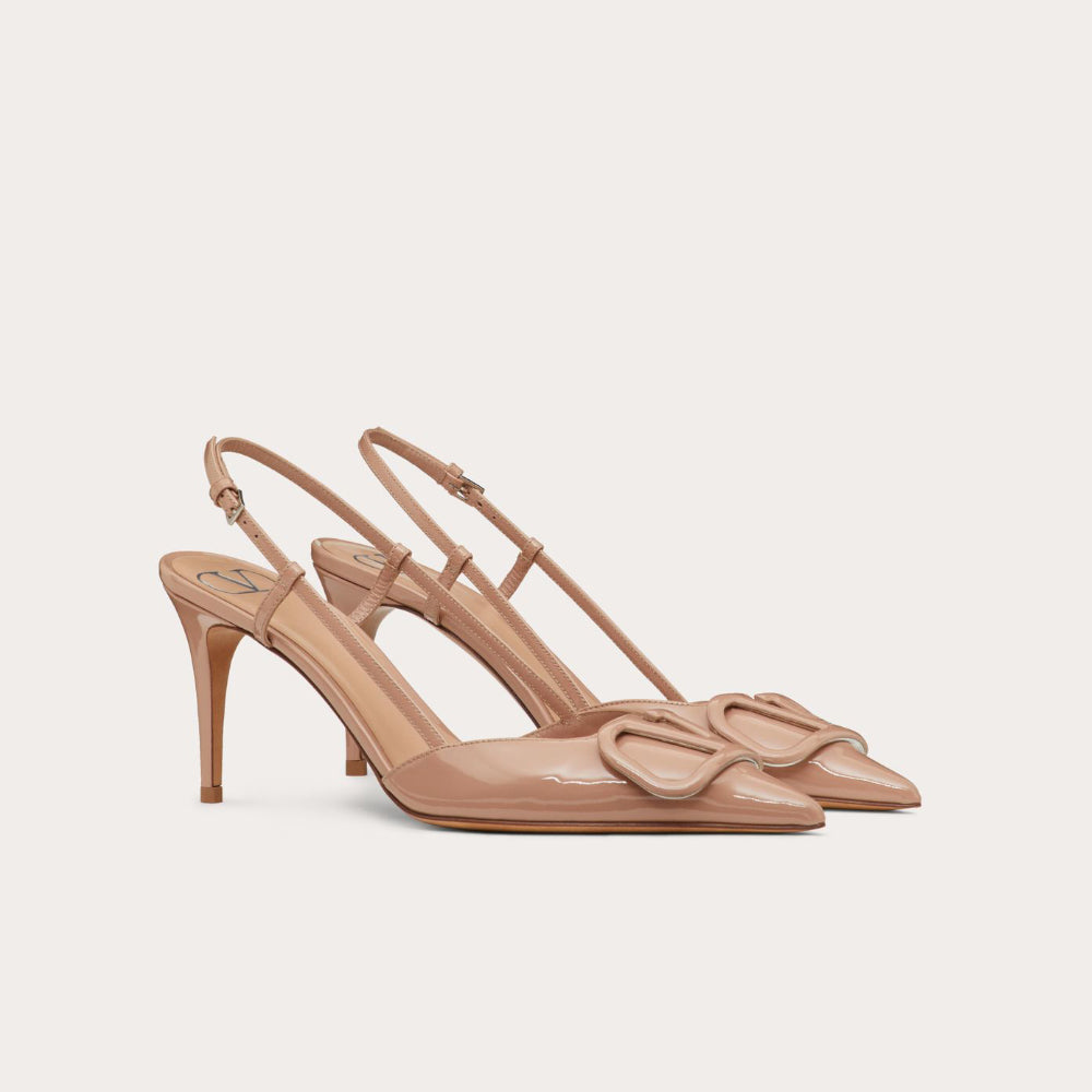 Valentino Vlogo Signature Slingback Beige Pump