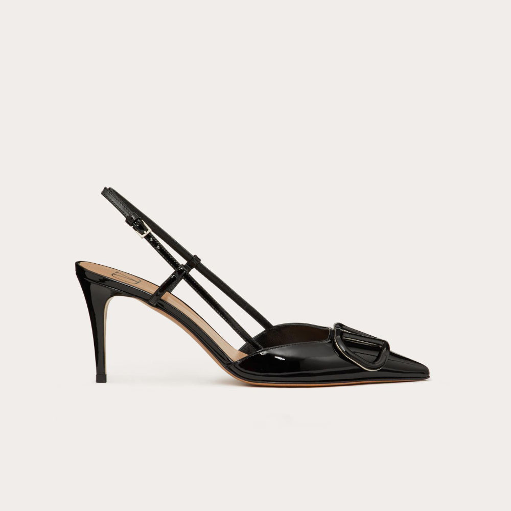 Valentino Vlogo Signature Slingback Black Pump