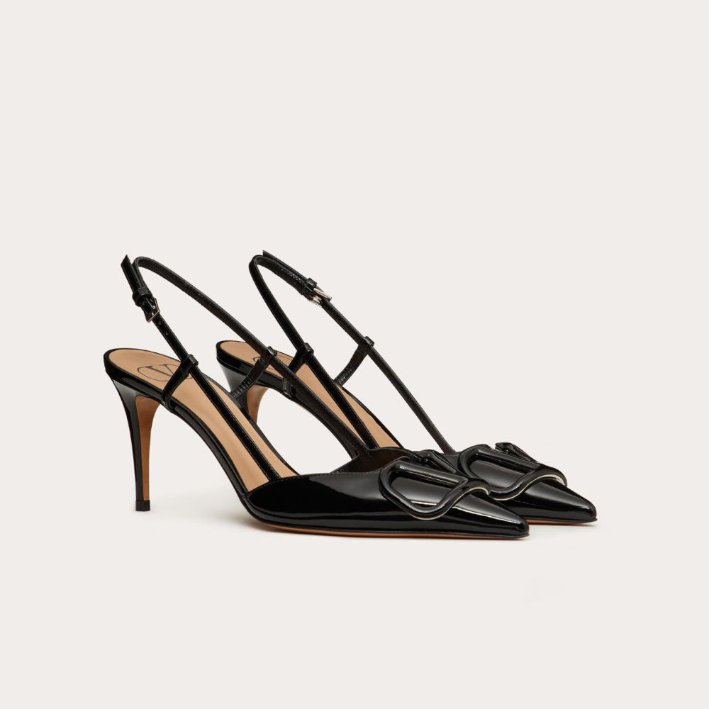 Valentino Vlogo Signature Slingback Black Pump