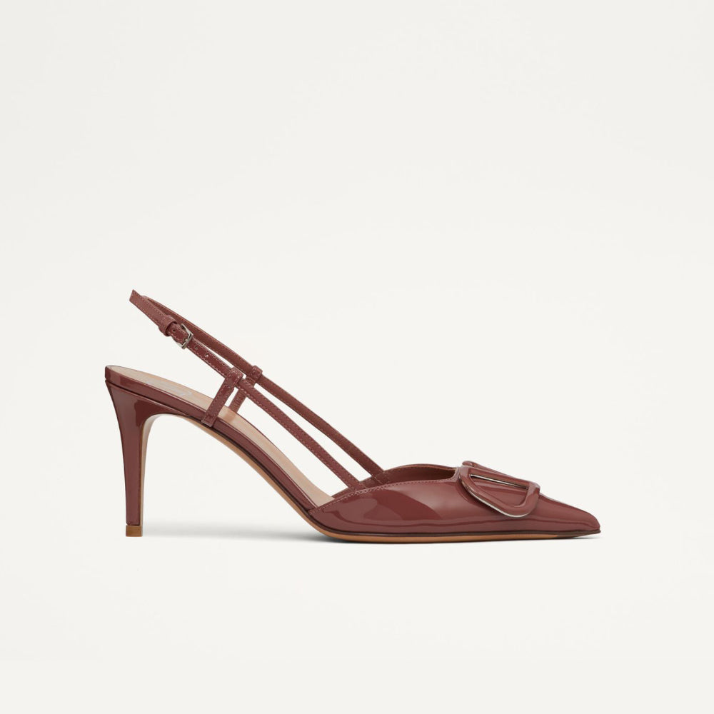 Valentino Vlogo Signature Slingback Brown Pump