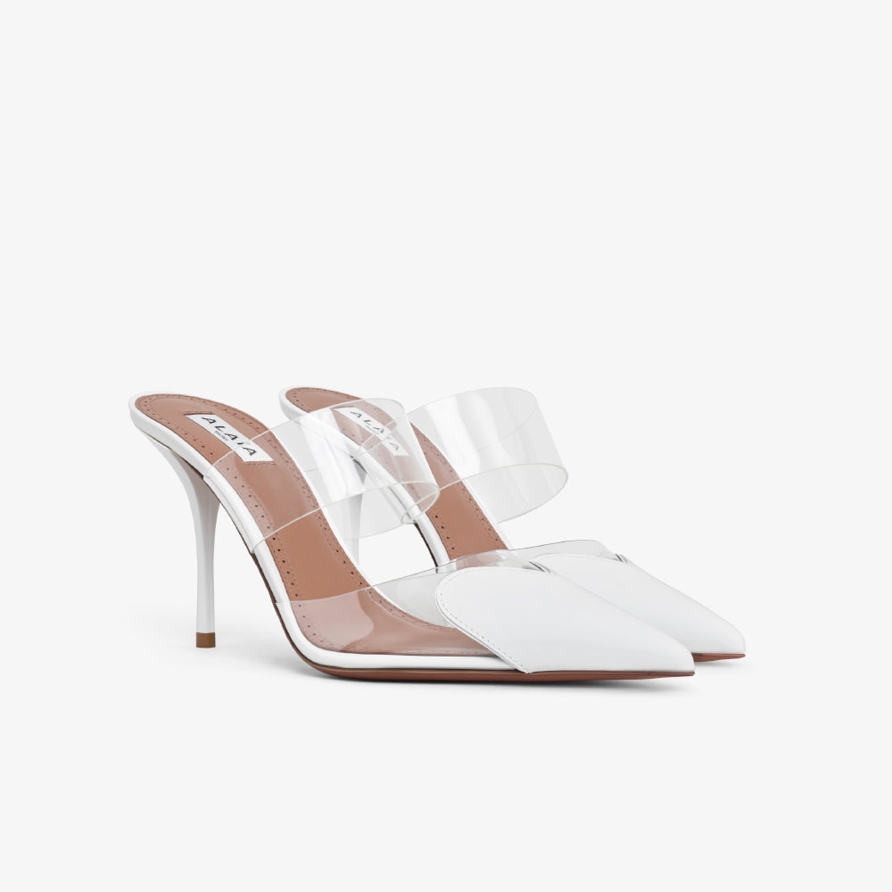 Alaïa Cœur White Heart Mules