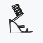 René Caovilla Chandelier Black Sandal 105 mm