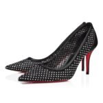 Christian Louboutin Apostropha Mesh Strass 80 mm Pumps Black