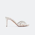 Aquazzura Tequila Mule 75 mm Silver