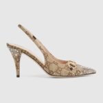 Gucci Horsebit Slingback Beige Pump