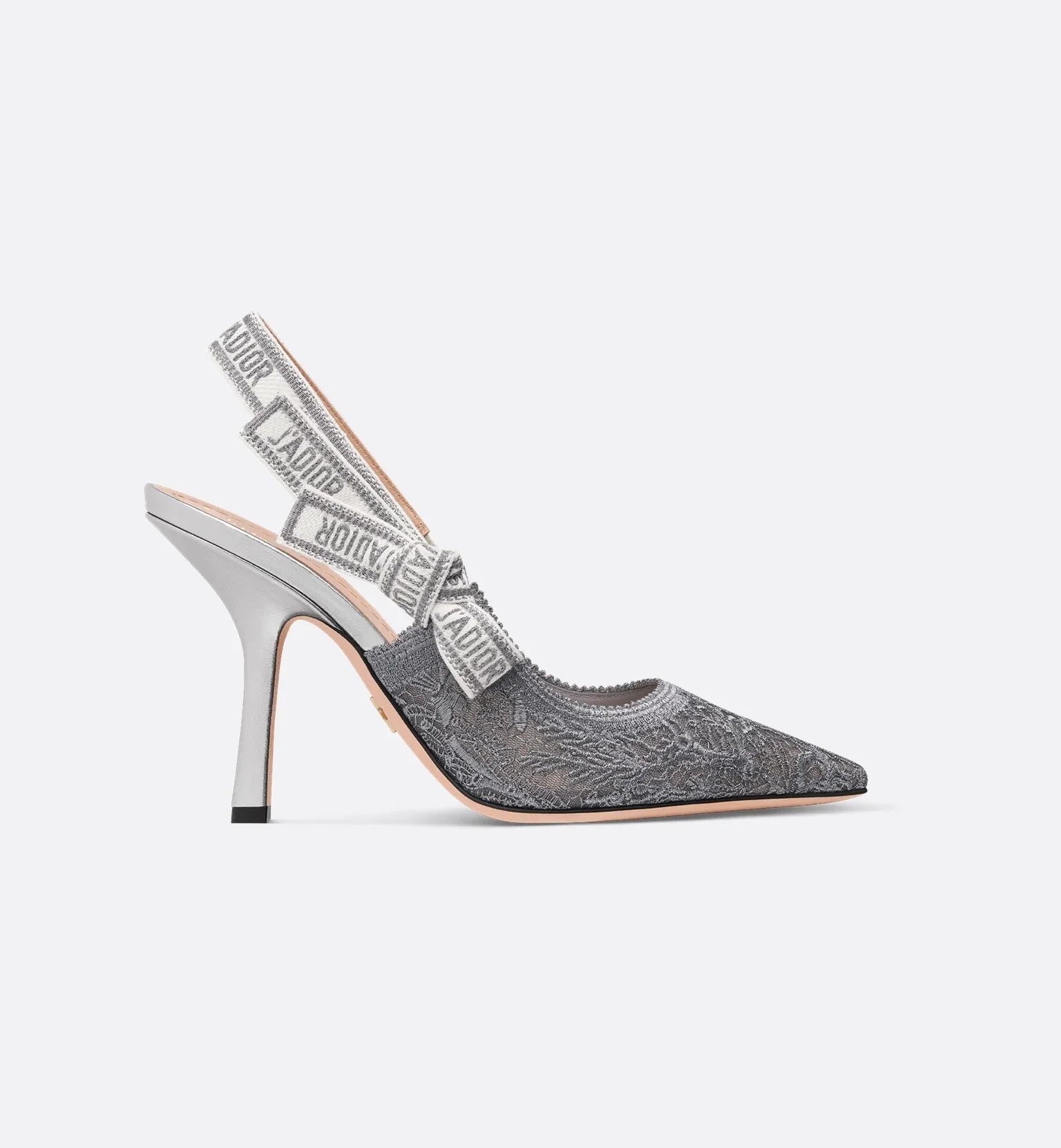 J_AdiorSlingbackPumpSilver-ToneMetallicThread_1 Dior J'Adior Slingback Pump Silver-Tone Metallic Thread - Image 1