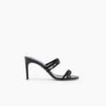 René Caovilla Chandelier Black Mule 80 mm