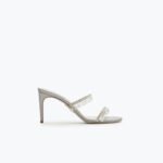 René Caovilla Chandelier Pearl Gray Mule 80 mm